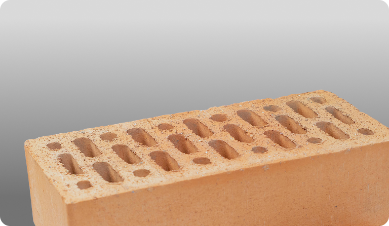 Лицевой кирпич керамический одинарный персик